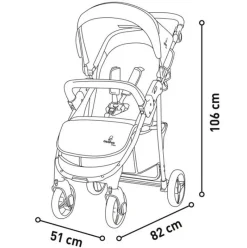 ASALVO Sillas De Paseo-Silla paseo America2 hasta 22kg Negra