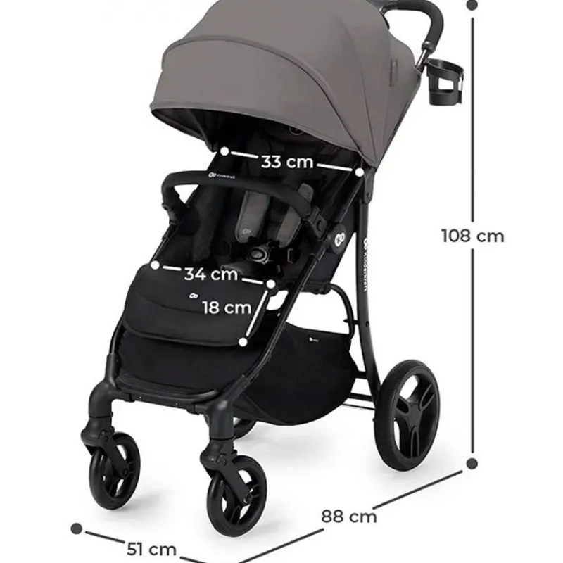 KINDERKRAFT Sillas De Paseo-Silla paseo Askoy +0m hasta 24kg Negra