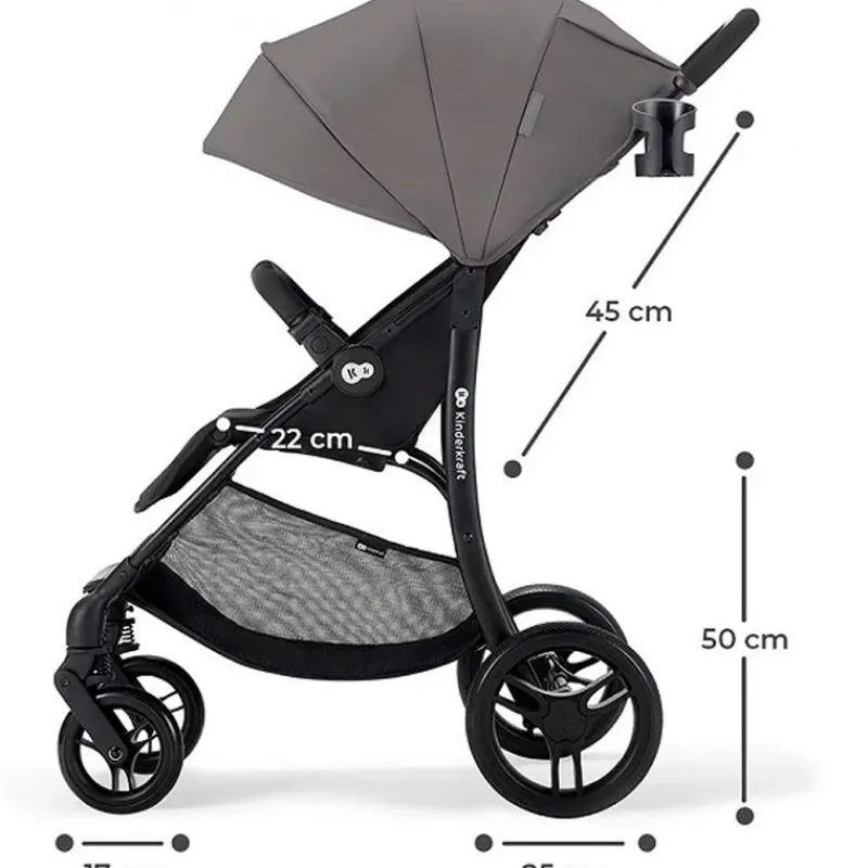 KINDERKRAFT Sillas De Paseo-Silla paseo Askoy +0m hasta 24kg Negra