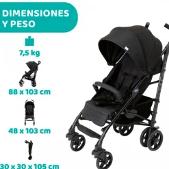 Silla paseo Lite Way 4 +0m Jet Black*CHICCO Clearance