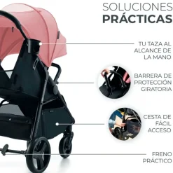 KINDERKRAFT Sillas De Paseo-Silla paseo Rine +22kg Pink