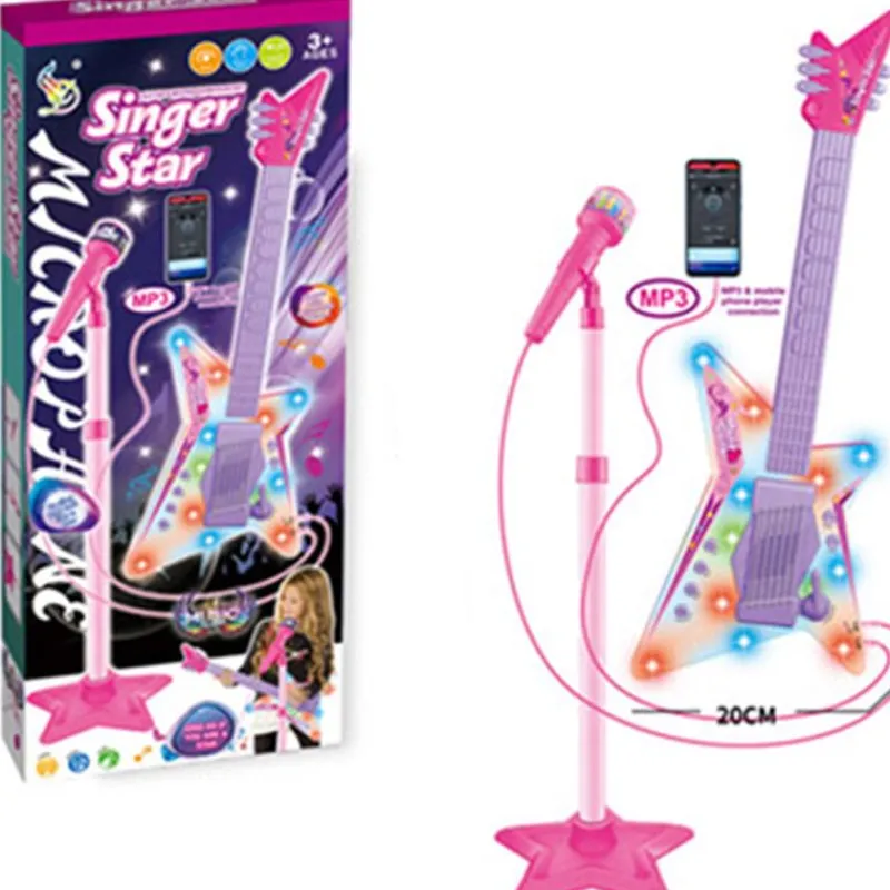 Singer Star Guitarra Eléctrica Infantil con Micro Rosa*DRIM DISCOUNT Best
