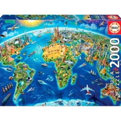 EDUCA Puzzles Expertos: Más De 1000 Piezas|Puzzles Y Construcciones-Símbolos del Mundo Puzzle 2000 Piezas