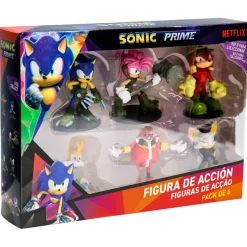 BIZAK Figuras Videojuegos-Sonic Pack 6 Figuras Articuladas Surtido