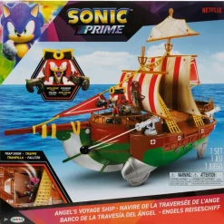 JAKKS PACIFIC Figuras Y Figuras De Acción-Sonic Prime Barco de la Travesía del Ángel