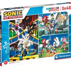 CLEMENTONI Puzzles Y Construcciones-Sonic Puzzle 3x48 Piezas