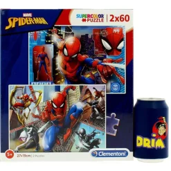 CLEMENTONI Puzzles Y Construcciones-Spiderman Puzzle 2x60 Piezas