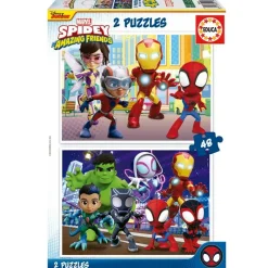 Spiderman y sus Amigos Puzzle 2x48 Piezas*EDUCA