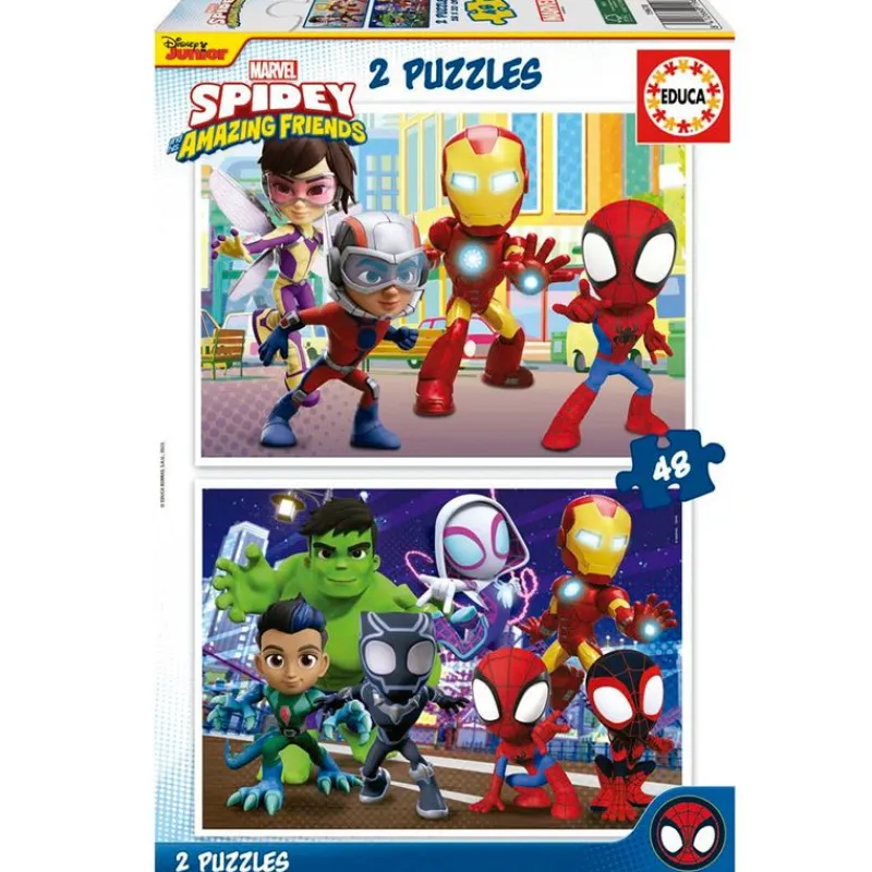 Spiderman y sus Amigos Puzzle 2x48 Piezas*EDUCA