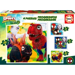 EDUCA Puzzles Y Construcciones-Spidey Pack Puzzles Progresivos