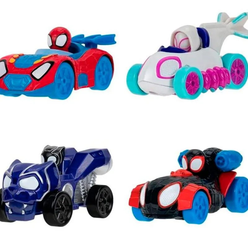 SELECCION DRIM Vehículos, Trenes Y Parkings-Spidey y sus Amigos Pack Vehículos Metal