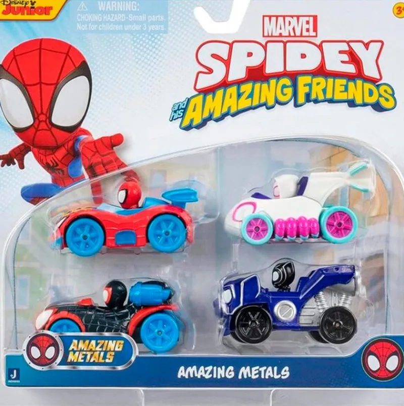 SELECCION DRIM Vehículos, Trenes Y Parkings-Spidey y sus Amigos Pack Vehículos Metal