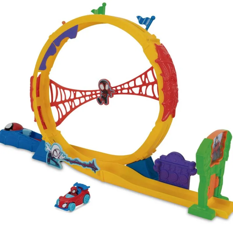SELECCION DRIM Vehículos, Trenes Y Parkings-Spidey y sus Amigos Pista Super Loop
