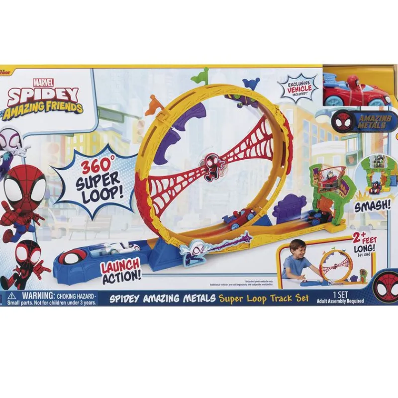 SELECCION DRIM Vehículos, Trenes Y Parkings-Spidey y sus Amigos Pista Super Loop