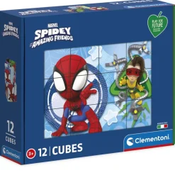 CLEMENTONI Puzzles Y Construcciones-Spidey y sus Amigos Rompecabezas 12 Piezas