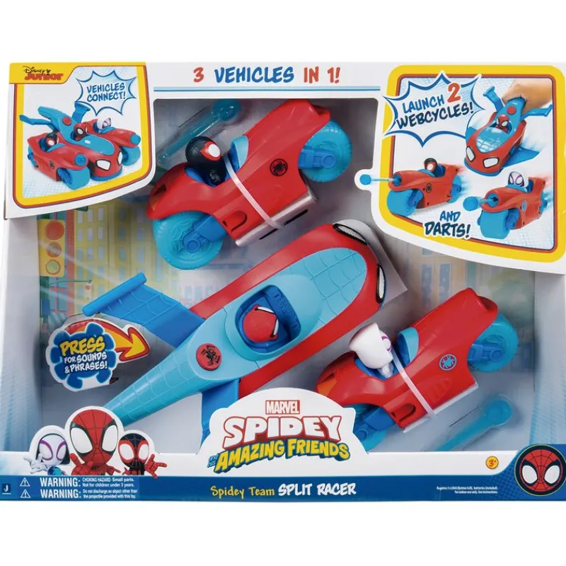 SELECCION DRIM Vehículos, Trenes Y Parkings|Figuras Y Figuras De Acción-Spidey y sus Amigos Vehículo Split Race Team