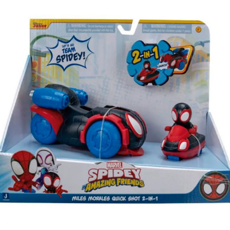 SELECCION DRIM Figuras Y Figuras De Acción-Spidey y sus Amigos Vehículo 2 en 1 Miles Morales
