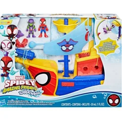 Spidey y sus Amigos Waterwebs Barco Pirata con telarañas y Burbujas*HASBRO New