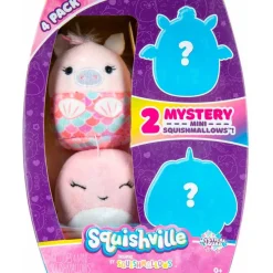 SELECCION DRIM Primera Infancia Y Preescolar-Squishmallows Squishville Pack 4 Personajes STD