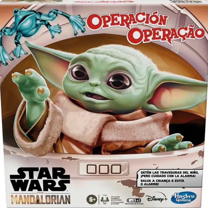 HASBRO Star Wars|Juegos De Mesa-Star Wars Mandalorian Juego Operación Baby Yoda