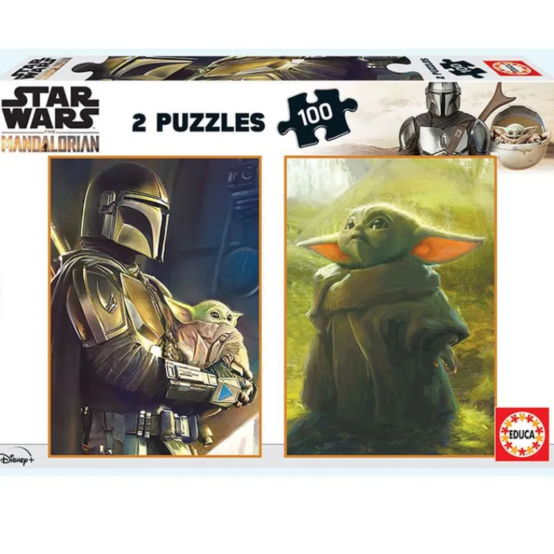 EDUCA Star Wars|Puzzles Y Construcciones-Star Wars Mandalorian Puzzle 2x100 Piezas