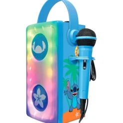 LEXIBOOK Instrumentos Musicales|Electrónicos-Stitch Altavoz Inalámbrico Luminoso con Micrófono