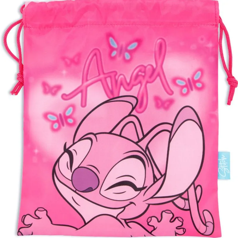 ARDITEX Escolar-Stitch Bolsa Merienda Rosa Ángel