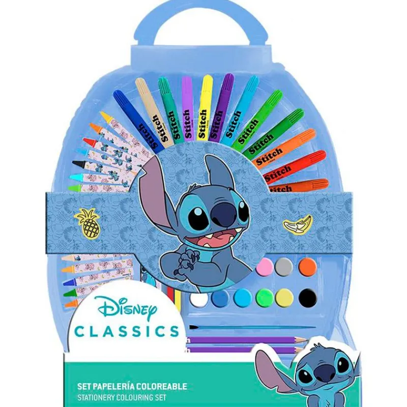 SELECCION DRIM Escolar-Stitch Maletín Papelería 50 Piezas