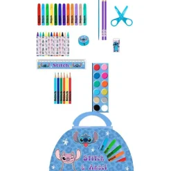 SELECCION DRIM Escolar-Stitch Maletín Papelería 50 Piezas