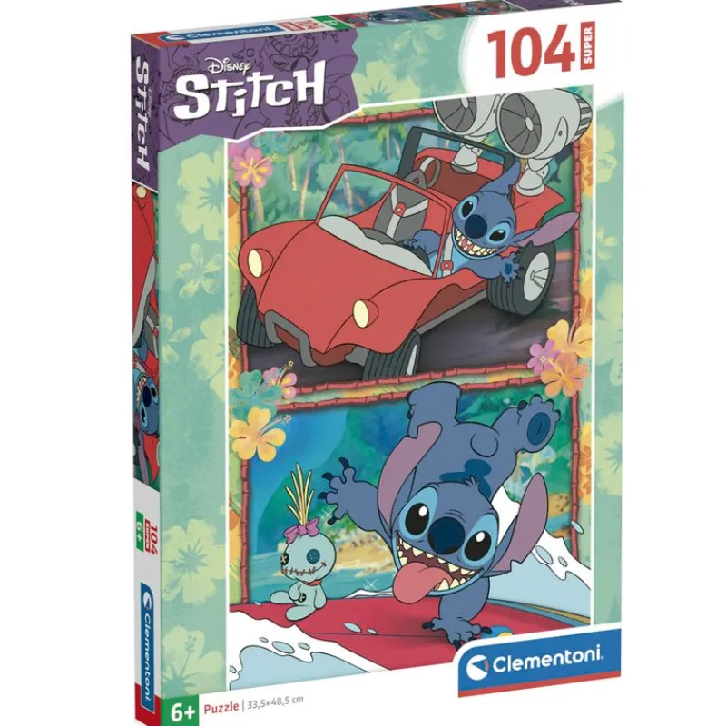 CLEMENTONI Stitch|Puzzles Y Construcciones-Stitch Puzzle 104 Piezas