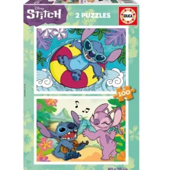 EDUCA Stitch|Puzzles De 100 A 500 Piezas-Stitch Puzzle 2x100 Piezas