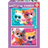 EDUCA Puzzles Y Construcciones-Super Kitties Puzzle 2x20 Piezas