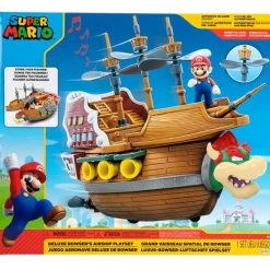 JAKKS PACIFIC Figuras Videojuegos|Figuras Y Figuras De Acción-Super Mario Aeronave Deluxe Bowser
