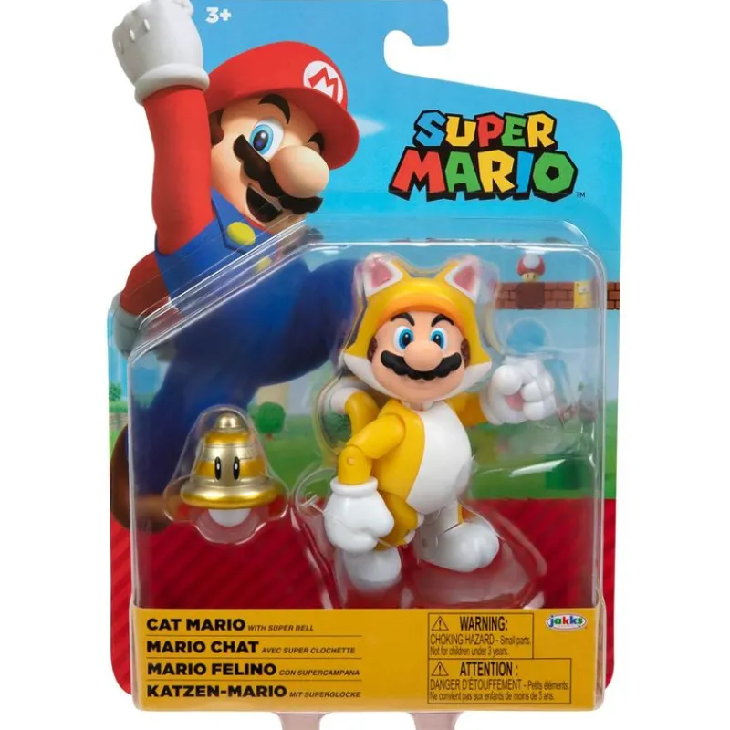 JAKKS PACIFIC Figuras Videojuegos-Super Mario Figura Mario Gato