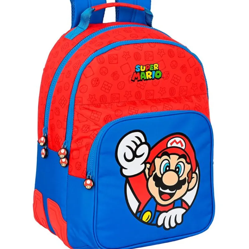SAFTA Escolar-Super Mario Mochila Escolar Doble Adaptable