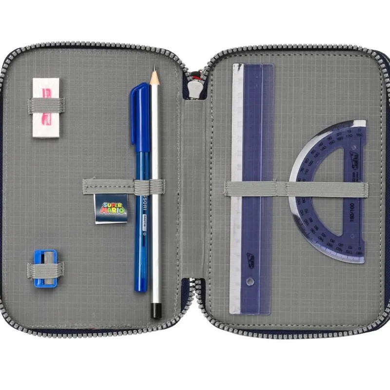 SAFTA Escolar-Super Mario Plumier Triple 36 Piezas