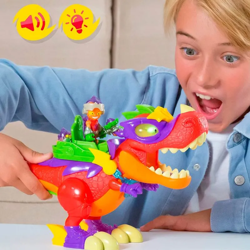 MAGIC Figuras Y Figuras De Acción-Superthings Super Dino V Rex
