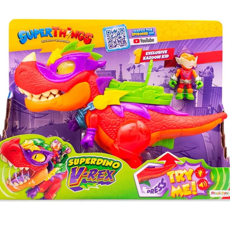 MAGIC Figuras Y Figuras De Acción-Superthings Super Dino V Rex