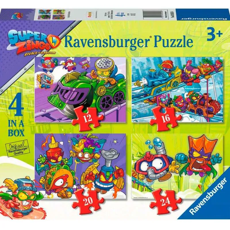 RAVENSBURGER Puzzles Y Construcciones-Superzing Puzzles Progresivos 12+16+20+24 Piezas