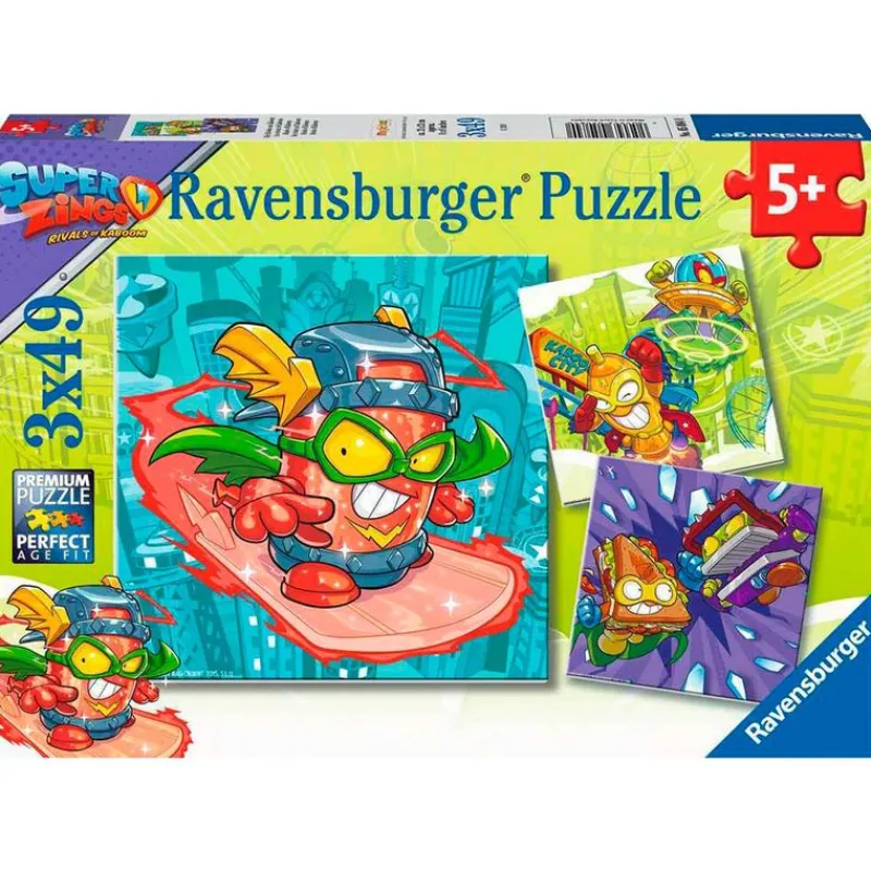 RAVENSBURGER Puzzles Y Construcciones-Superzings Pack Puzzle 3x49 Piezas
