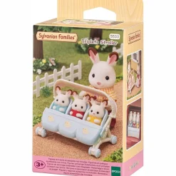 EPOCH Muñecas-Sylvanian Families Carrito Trillizos