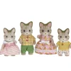 EPOCH Muñecas-Sylvanian Families Familia Gatos Rayas