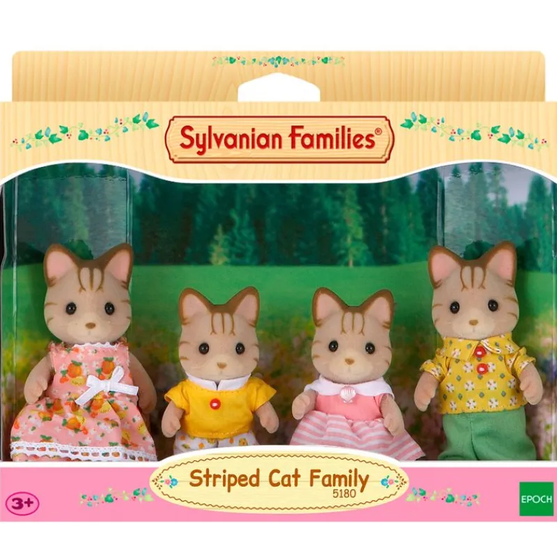 EPOCH Muñecas-Sylvanian Families Familia Gatos Rayas