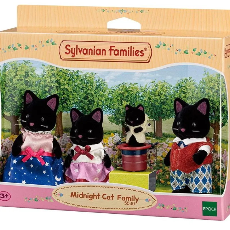 EPOCH Muñecas-Sylvanian Families Familia Gato Medianoche