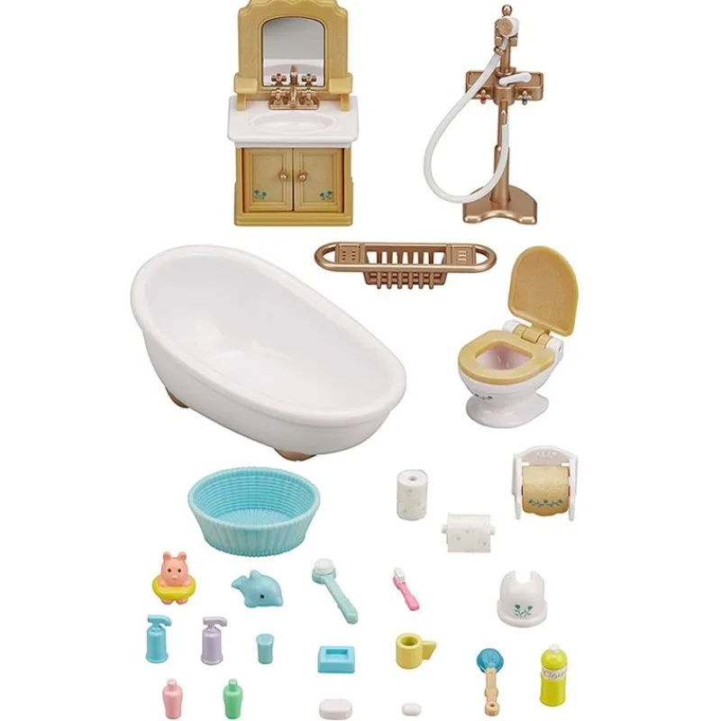 EPOCH Muñecas-Sylvanian Families Set Baño Country