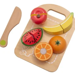 DRIM DISCOUNT Primera Infancia Y Preescolar|Juegos Y Juguetes De Imitación-Tabla de Frutas Cortadas de Madera