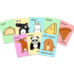 LÚDILO Amigos Y Familia-Taco, Vuelta, Cabra, Queso, Pizza Juego Cartas