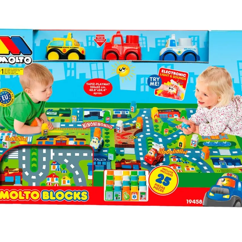 MOLTO Vehículos, Trenes Y Parkings-Tapiz Infantil con Vehículos