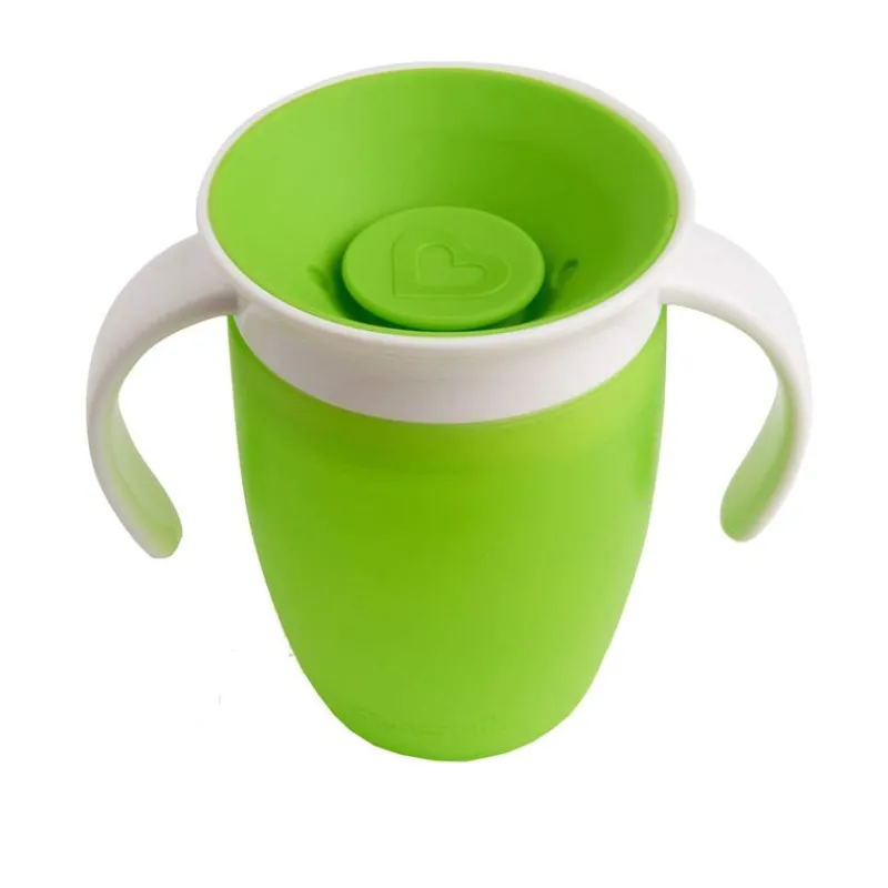 MUNCHKIN Botellas Y Cantimploras-Taza 360 º con asas 207ml verde