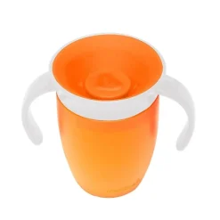 Taza 360º con asas 207 ml naranja*MUNCHKIN Hot